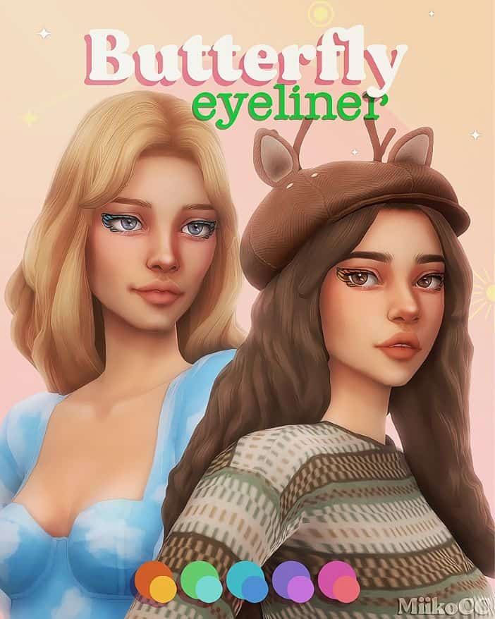 Sims 4 Eyeliner CC Makeup
