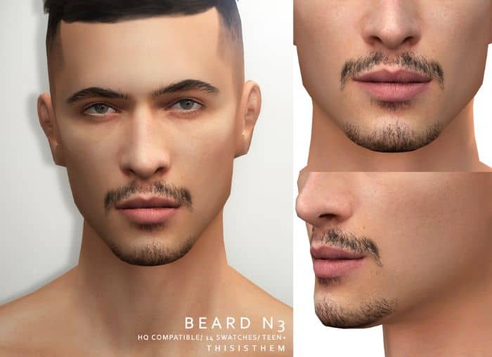 Sims 4 Facial Hair CC Pack