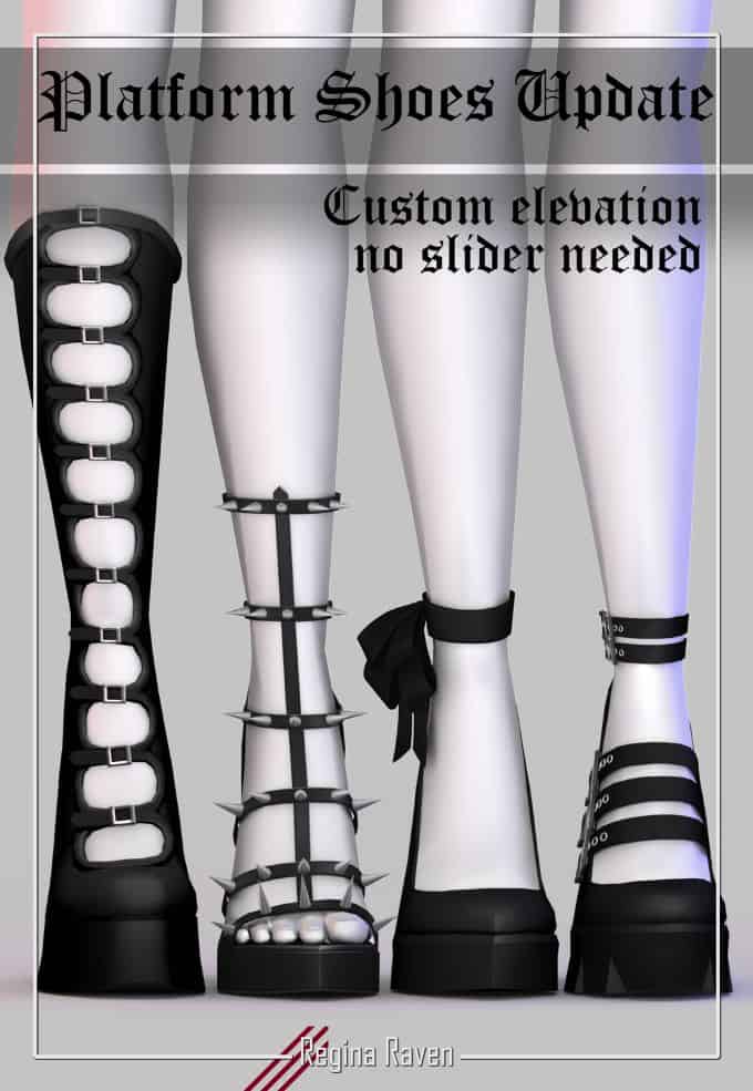 Sims 4 Goth CC Shoes