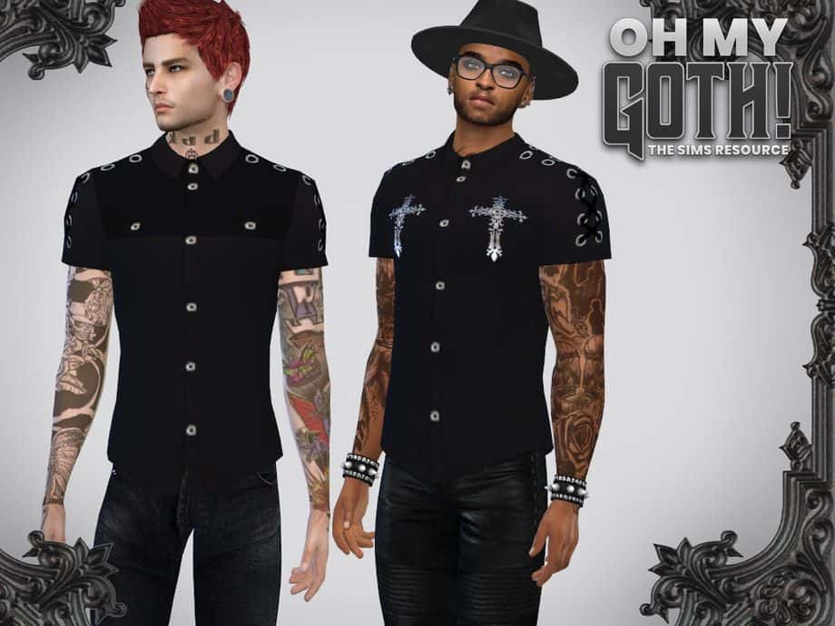 Sims 4 Goth Men’s Shirt