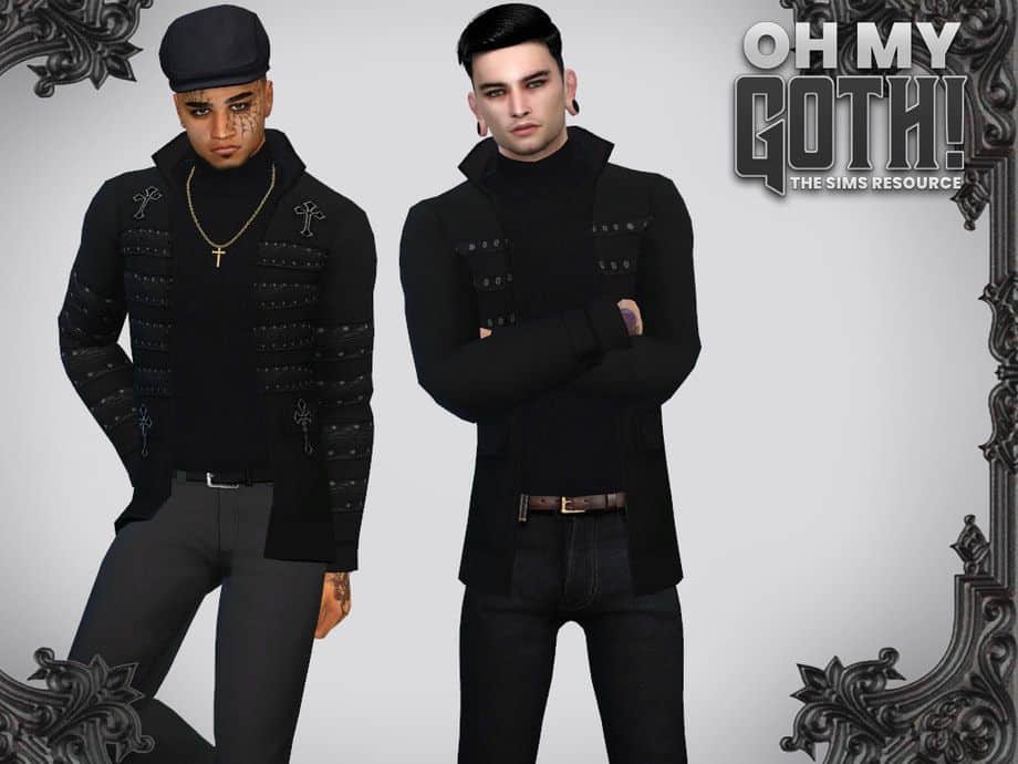 Sims 4 Goth Pancho Jacket