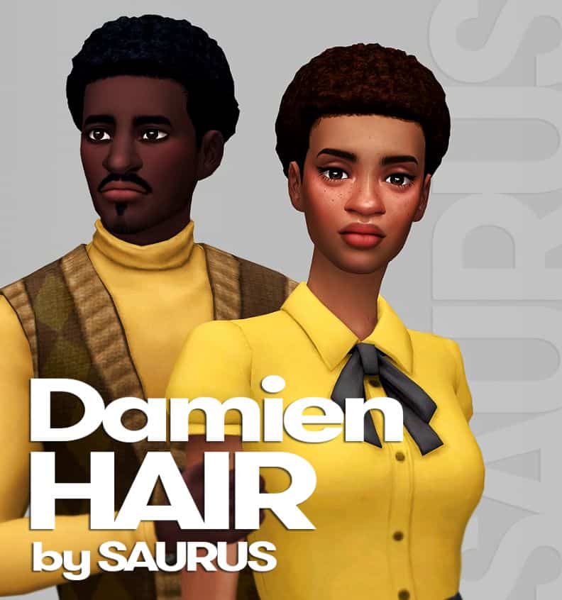 Sims 4 Kinky Hairstyle CC