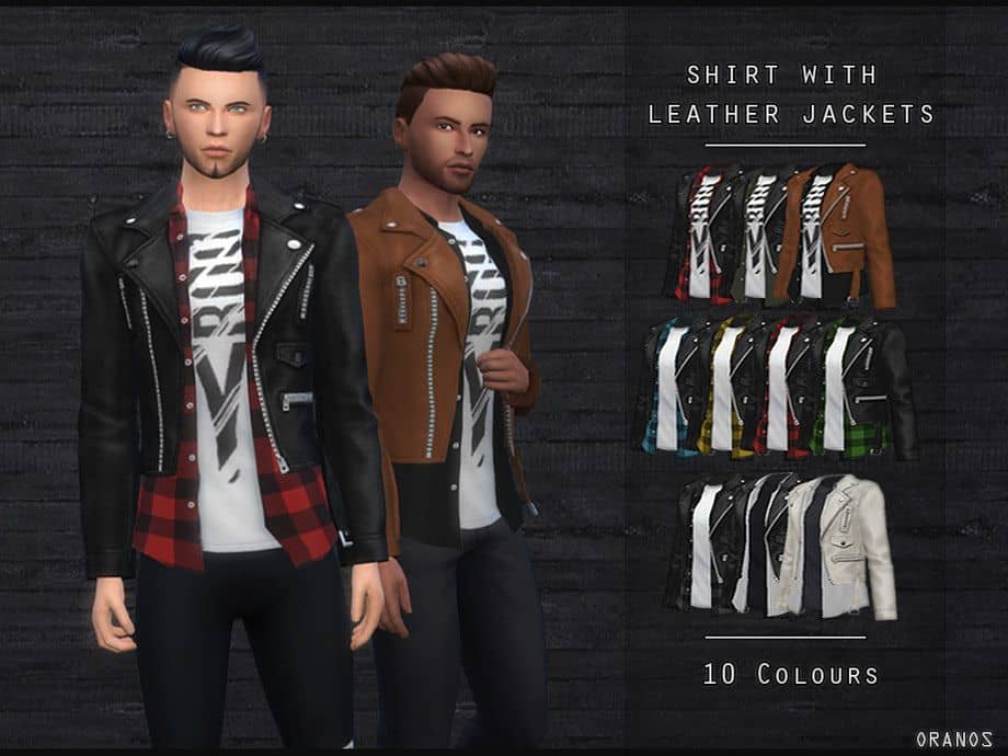Sims 4 Leather Jacket With Shirt