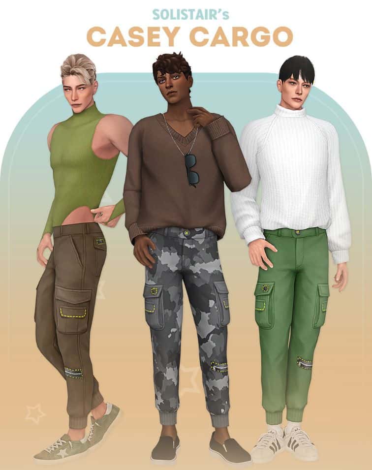 Sims 4 Male CC Cargo Pants
