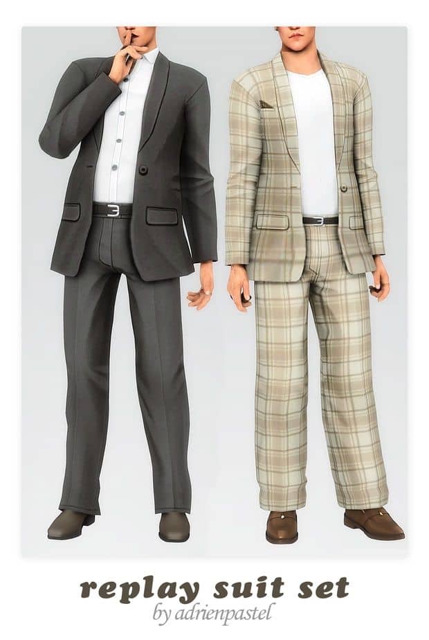 Sims 4 Male CC Suit Set