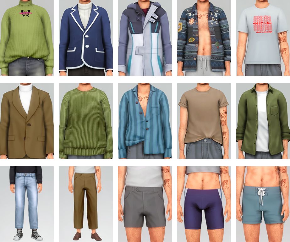 Sims 4 Male Clothing CC Pack