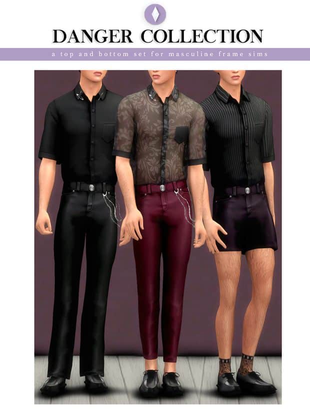 Sims 4 Male Danger CC Collection