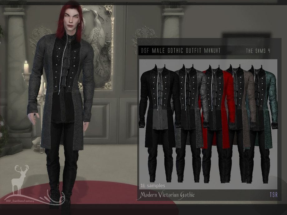 Sims 4 Male Gothic Outfit CC