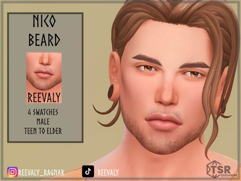Sims 4 Nico Beard CC