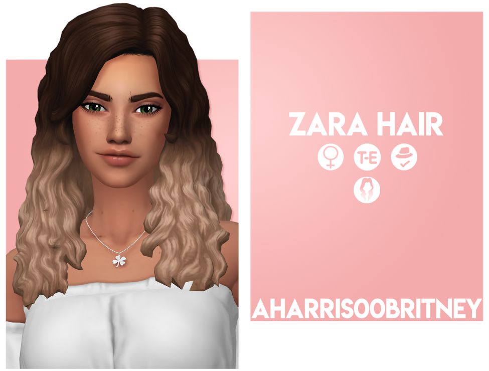 Sims 4 Ombre Curly Hair CC