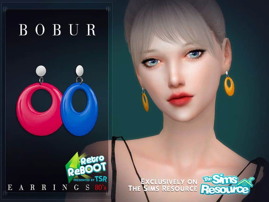 Sims 4 Retro Reboot Earrings