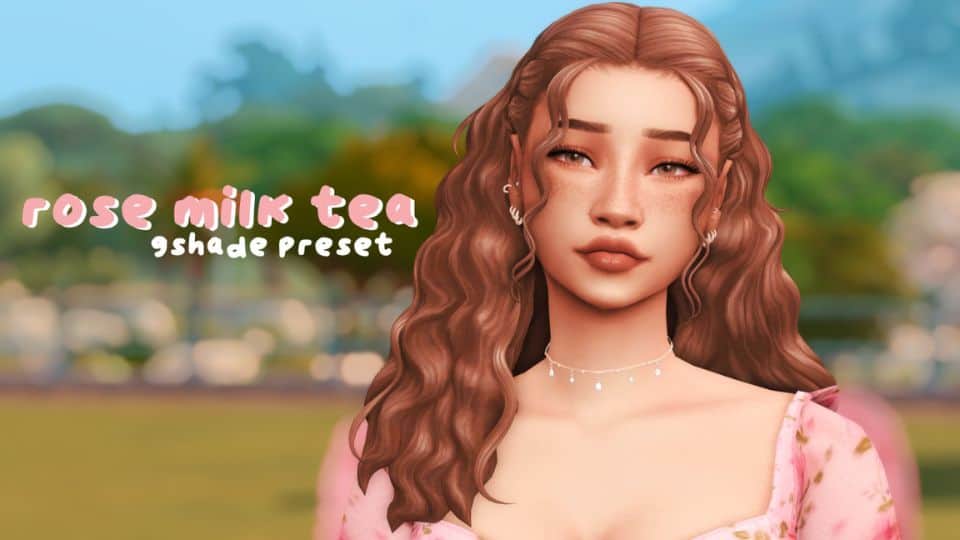Sims 4 Rose Milk Tea GShade Preset