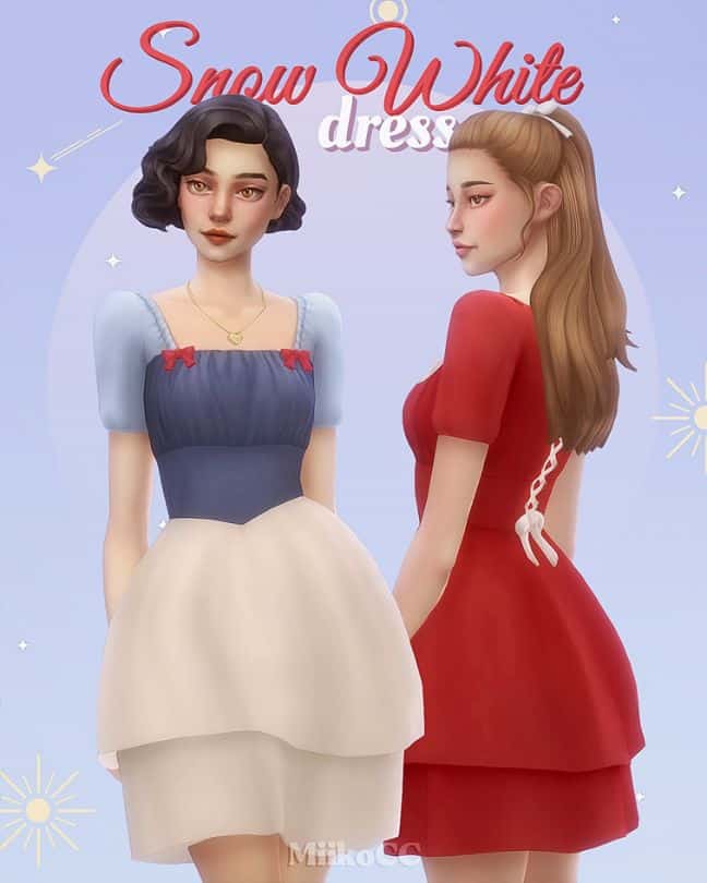 Sims 4 Snow White Dress
