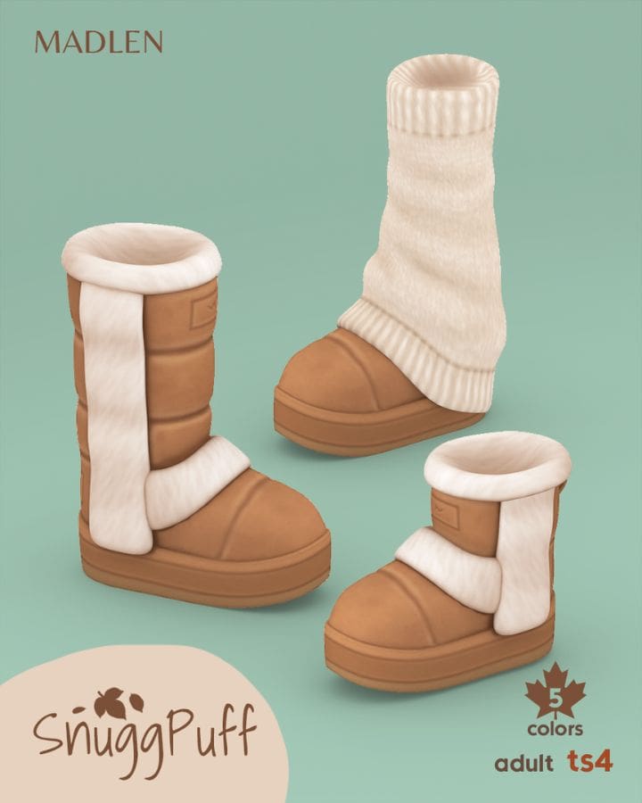 Sims 4 SnuffPuff Winter Boots
