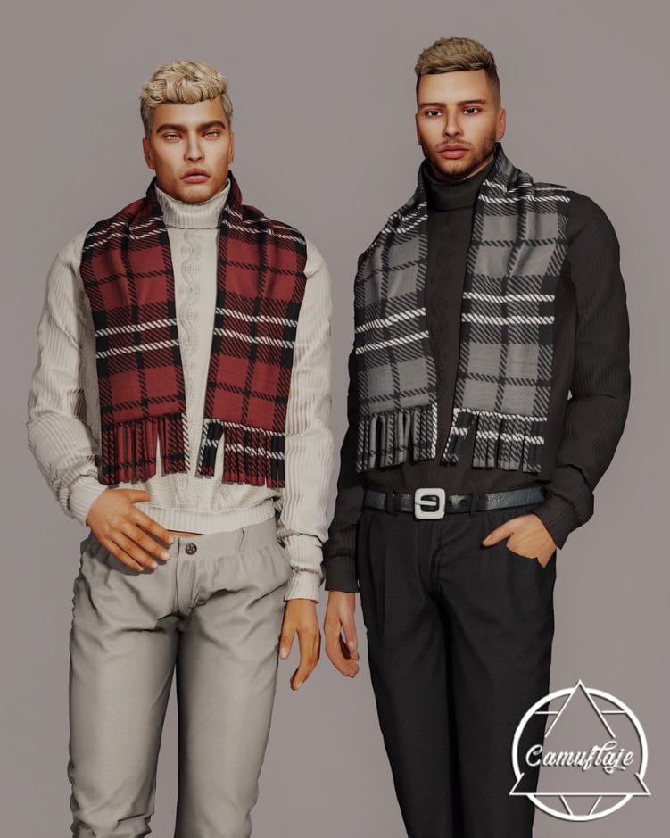 Sims 4 Sweater & Scarf Set