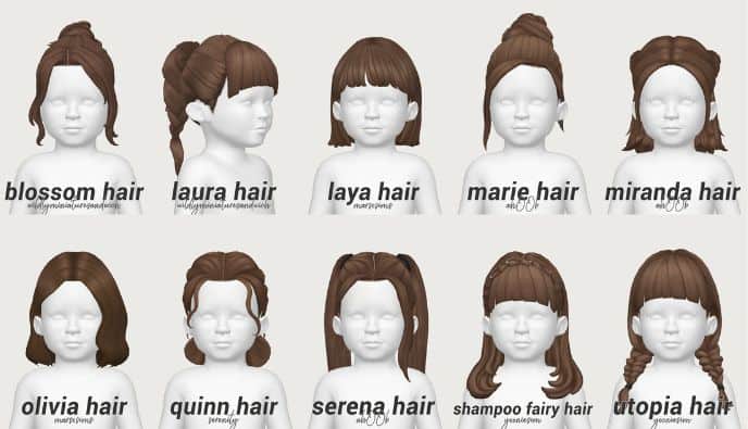 Sims 4 Toddler Hair Pack