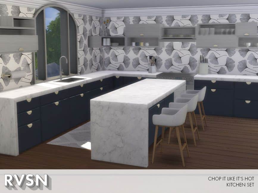 Sleek Sims 4 Kitchen