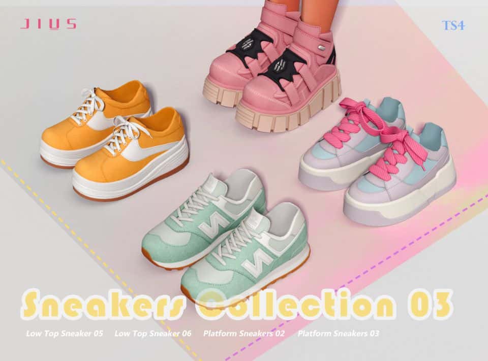 Sneakers Sims 4 Shoes CC