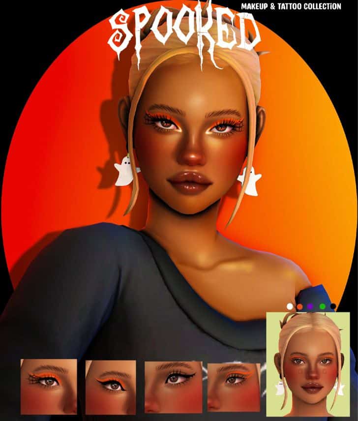 Spooky Sims 4 CC Makeup