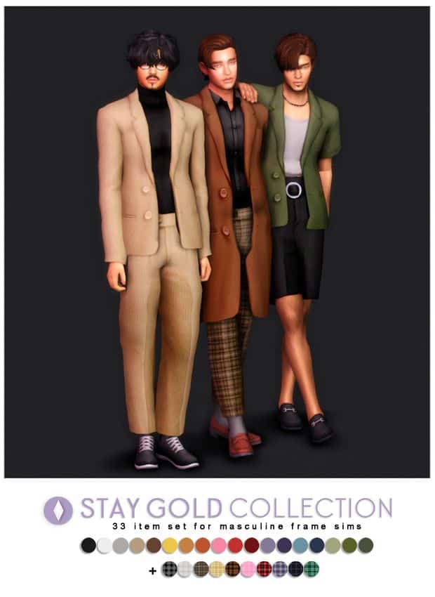 Stay Gold Male CC Collection
