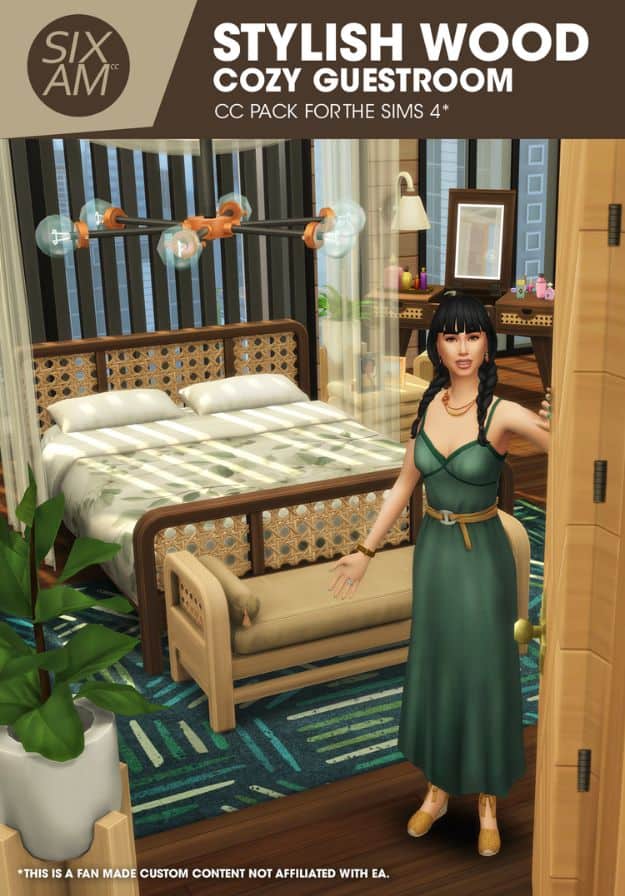 Stylish Wood Guestroom