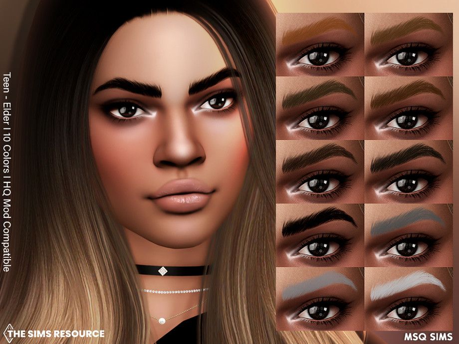 Thick Sims 4 Eyebrows