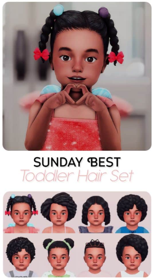 Toddler Textured Hair CC Set