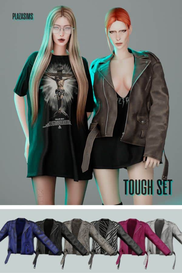 Tough Leather Jacket Set