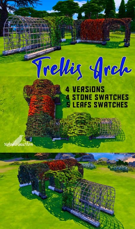 Trellis Arch CC for Sims 4