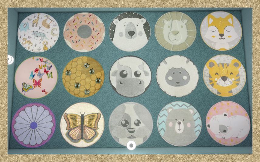 Tumbling Toddlers Round Rugs