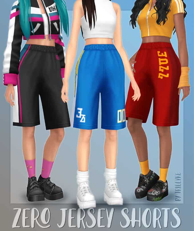 Zero Jersey Shorts for Sims 4